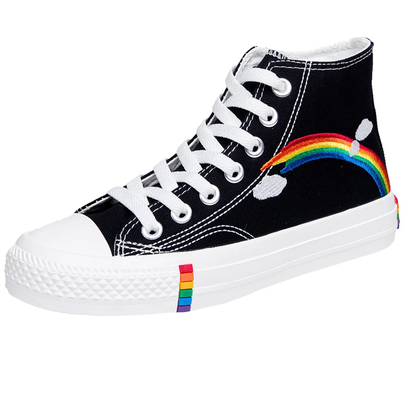 Women's Fashion 2020 Vulcanized Shoes Woman Sneakers New Rainbow Retro Canvas Shoes Flats Fashion Comfortable High Shoes Women
Women's Fashion 2020 Vulcanized Shoes Woman Sneakers New Rainbow Retro Canvas Shoes Flats Fashion Comfortable High Shoes Women