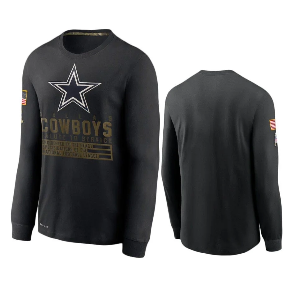 Dallas Men Black Cowboys Salute to Service Sideline Performance Long Sleeve T-Shirt - S-4XL
Dallas Men Black Cowboys Salute to Service Sideline Performance Long Sleeve T-Shirt - S-4XL