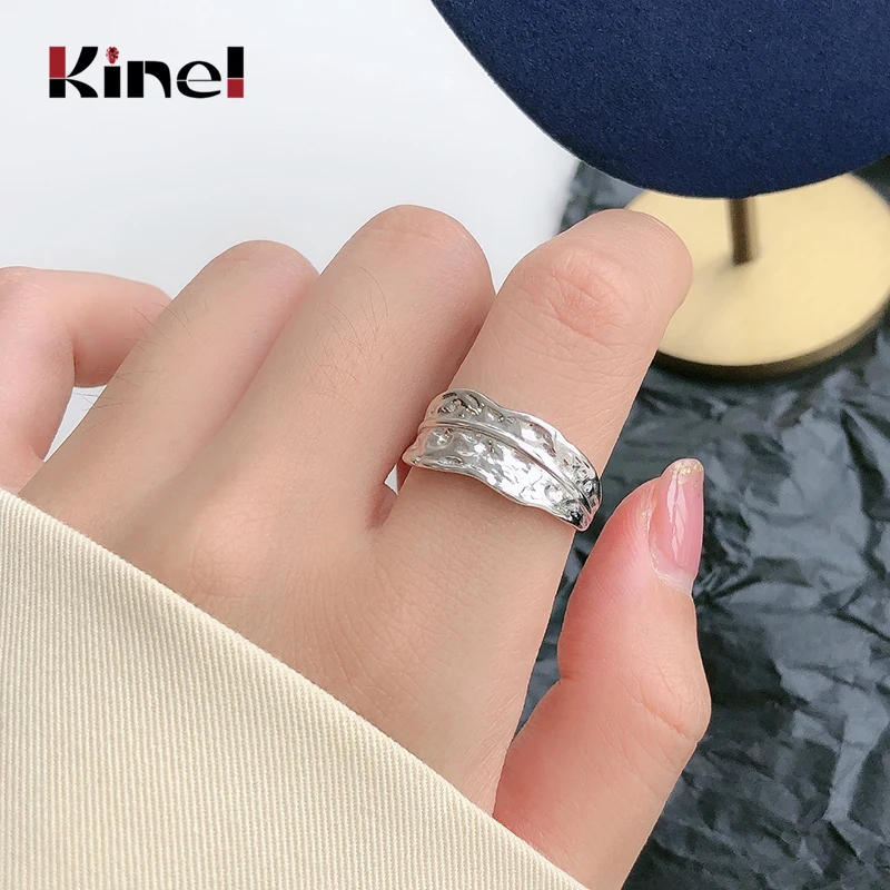 Kinel Genuine 925 Sterling Silver Irregular Open Size Adjustable Finger Ring Women Silver Jewelry Gifts
Kinel Genuine 925 Sterling Silver Irregular Open Size Adjustable Finger Ring Women Silver Jewelry Gifts