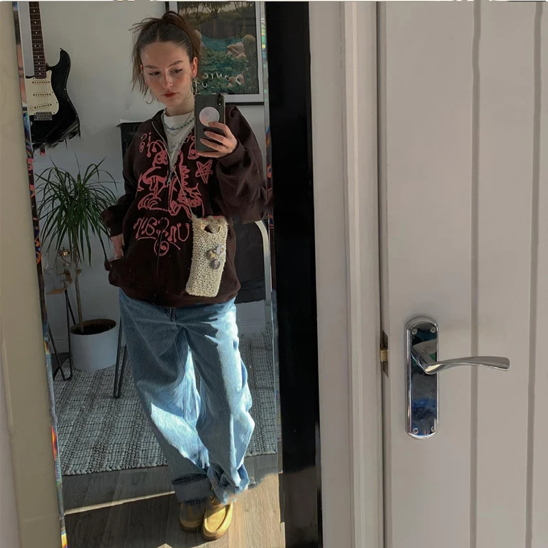 Y2K Aesthetic Female Sweatshirts Zip Up Long Sleeve Hoodie Coat Autumn Winter Vintage Harajuku Gothic Grunge Clothes Streetwear
Y2K Aesthetic Female Sweatshirts Zip Up Long Sleeve Hoodie Coat Autumn Winter Vintage Harajuku Gothic Grunge Clothes Streetwear