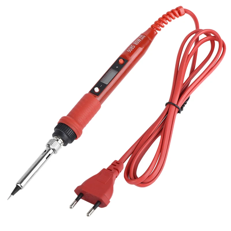 220V 80W Lcd Electric Soldering Iron 908S Adjustable Temperature Solder Iron with Quality Soldering Iron Tips and Kits Eu Plug
220V 80W Lcd Electric Soldering Iron 908S Adjustable Temperature Solder Iron with Quality Soldering Iron Tips and Kits Eu Plug