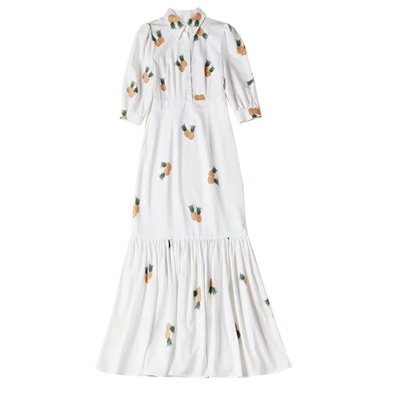 JCHB 2021 spring fashion show new temperament women's long skirt slim pineapple print dress trend
JCHB 2021 spring fashion show new temperament women's long skirt slim pineapple print dress trend