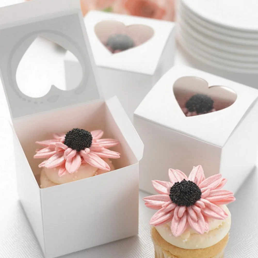 1 Set 50 Pcs PVC Wedding Candy Boxes with Heart-shaped Clear Window (White) 
1 Set 50 Pcs PVC Wedding Candy Boxes with Heart-shaped Clear Window (White)
