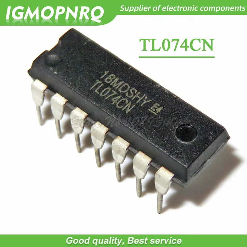 

50pcs TL074CN TL074 DIP-14 Amps JFET Input Low Noise Operational Amplifiers - Op new original