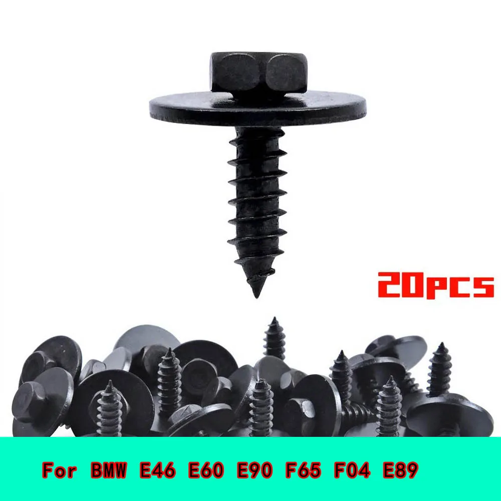 

20PCS 16mm Hex Head Screw Self-tapping Bumper Cover Engine Shields Splash Guard For BMW E46 E60 E90 F65 F04 E89 OE#07147129160