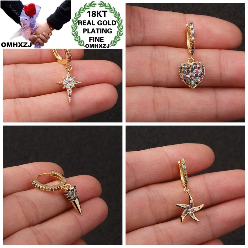 OMHXZJ Wholesale EA641 European Fashion Woman Party Birthday Wedding Gift Star Heart Water Drop Zircon 18KT Gold Drop Earrings
OMHXZJ Wholesale EA641 European Fashion Woman Party Birthday Wedding Gift Star Heart Water Drop Zircon 18KT Gold Drop Earrings
