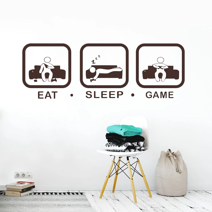 Отличительные знаки "," Eat Sleep джойстик настенные наклейки художественные наклейки на стену Mural, наклейки на стену для гостиная винил съемный ...
Отличительные знаки "," Eat Sleep джойстик настенные наклейки художественные наклейки на стену Mural, наклейки на стену для гостиная винил съемный ...