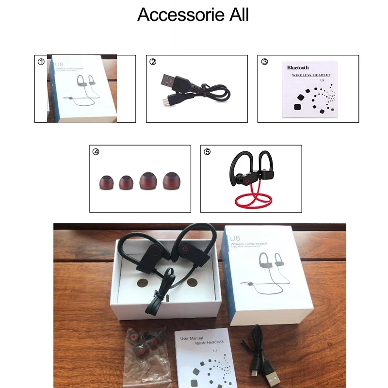 New Wireless Headphones For Smartphone Bluetooth Earphones With Microphone Earpods Hands Free Mobile Sport Headset
New Wireless Headphones For Smartphone Bluetooth Earphones With Microphone Earpods Hands Free Mobile Sport Headset