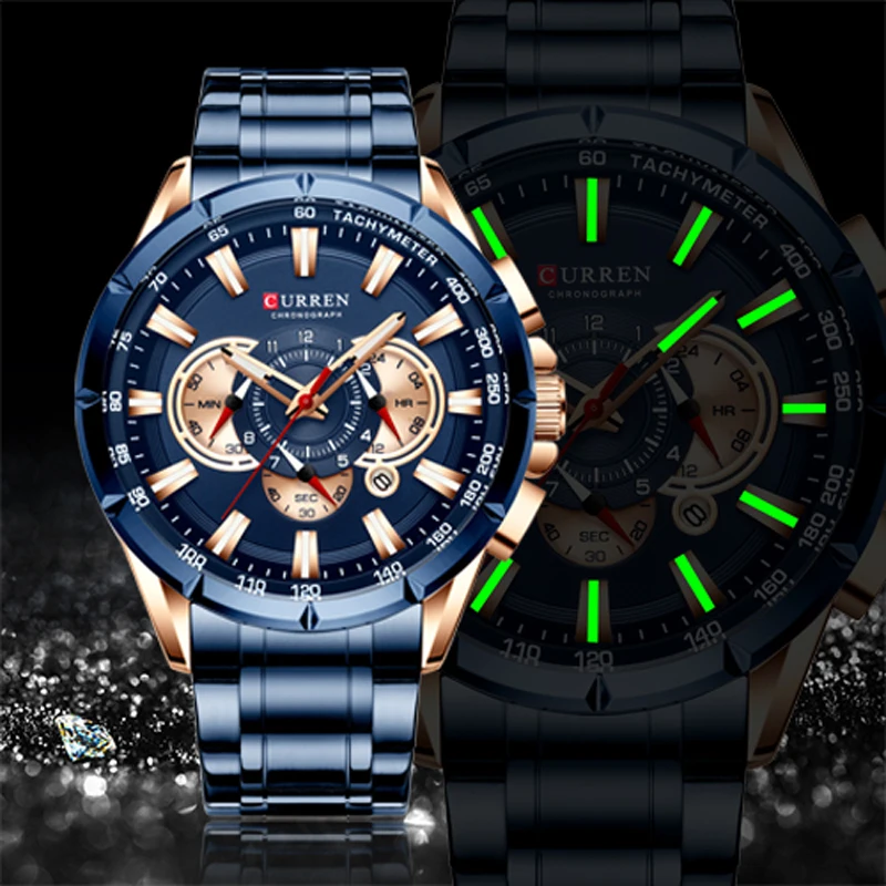 CURREN Watches Men Luminous Hands Clock Fashion Style Wristwatches with Stainless Steel Casual Classic Multifunction Watch
CURREN Watches Men Luminous Hands Clock Fashion Style Wristwatches with Stainless Steel Casual Classic Multifunction Watch