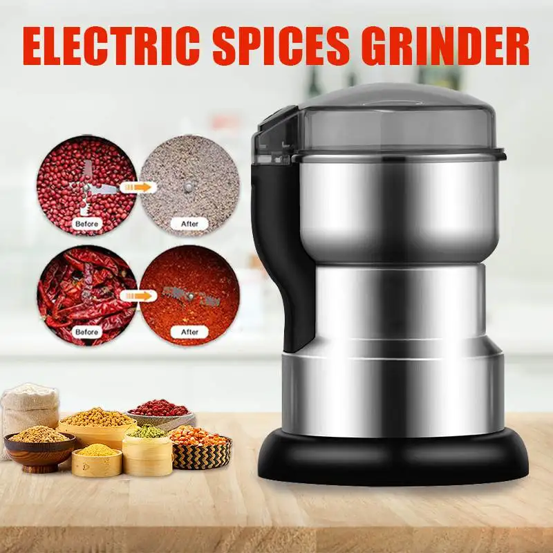400W 220V Home Coffe Grinder 304 Stainless Steel Kitchen Cereal Nut Bean Grain Spice Coffee Grinder Electric Grinding Machine
400W 220V Home Coffe Grinder 304 Stainless Steel Kitchen Cereal Nut Bean Grain Spice Coffee Grinder Electric Grinding Machine