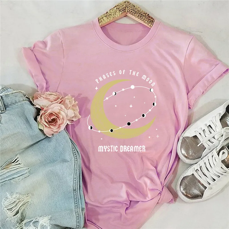S-5XL Women Oversized T Shirt New Moon Print T Shirt O-Neck Short Sleeve Tees Graphic T Shirts Women Summer 100%cotton Tops
S-5XL Women Oversized T Shirt New Moon Print T Shirt O-Neck Short Sleeve Tees Graphic T Shirts Women Summer 100%cotton Tops