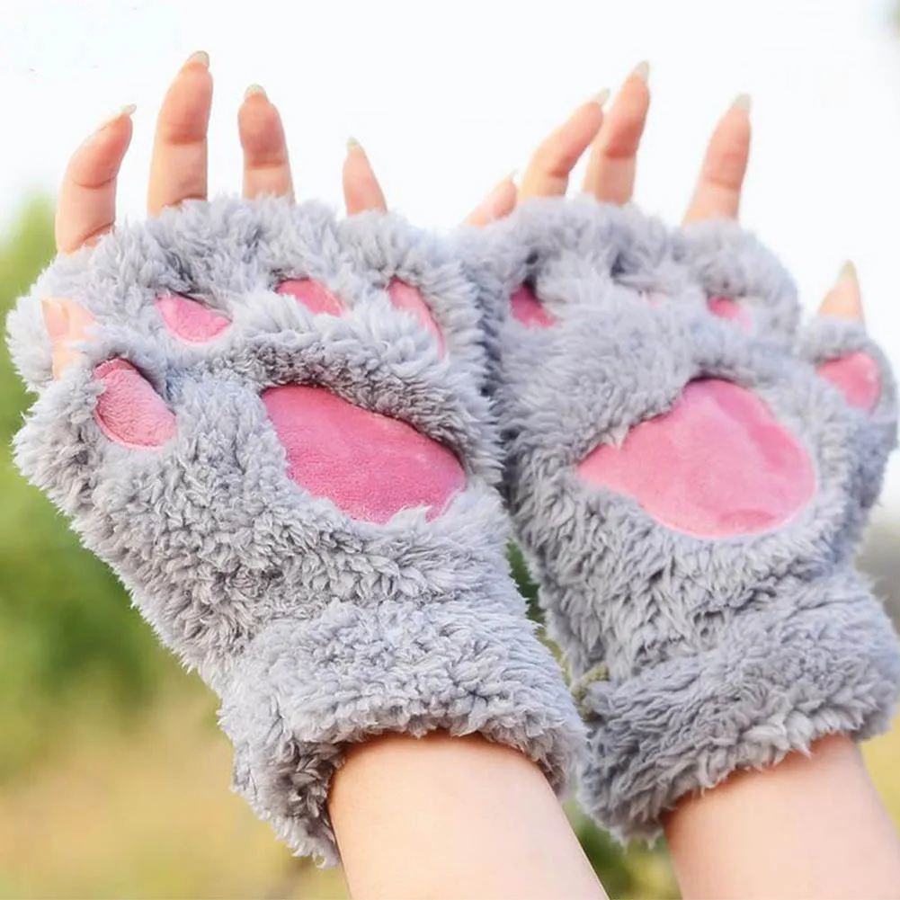 1 Pair Winter Women Ladies Girls Lovely Gloves Plush Warm Mittens Cute Cat Paw Short Fingerless Half Finger Glove SEC88
1 Pair Winter Women Ladies Girls Lovely Gloves Plush Warm Mittens Cute Cat Paw Short Fingerless Half Finger Glove SEC88