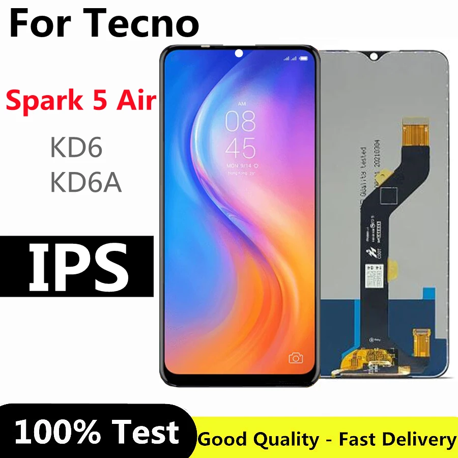 7.0" For Tecno Spark 5 Air LCD KD6A Display Touch Screen Digitizer Assembly For Tecno KD6 LCD Repair Replacement
7.0" For Tecno Spark 5 Air LCD KD6A Display Touch Screen Digitizer Assembly For Tecno KD6 LCD Repair Replacement