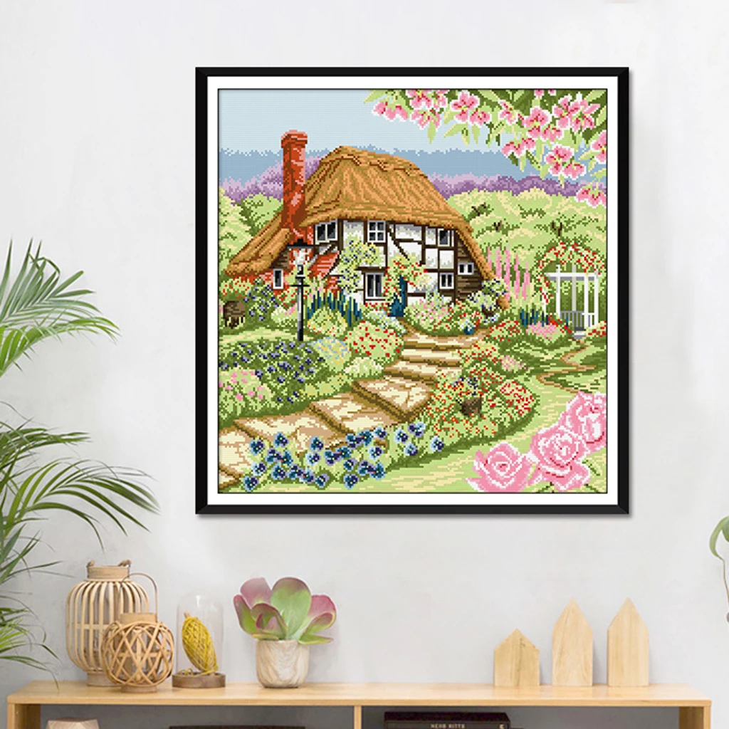 Cross Stitch Kits Pre-Printed Garden Cottage Embroidery Needlepoint Handicrafts
Cross Stitch Kits Pre-Printed Garden Cottage Embroidery Needlepoint Handicrafts