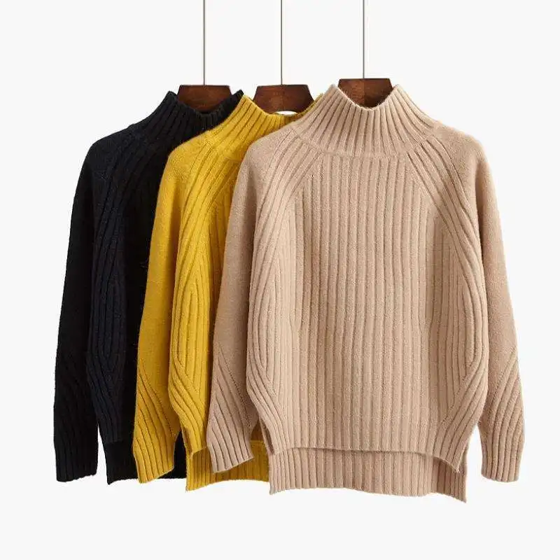 Knitted Women's Sweater Autumn Winter Fashion Solid Turtleneck Sweater Side Split Top Warm Casual Women's Turtleneck 2021
Knitted Women's Sweater Autumn Winter Fashion Solid Turtleneck Sweater Side Split Top Warm Casual Women's Turtleneck 2021