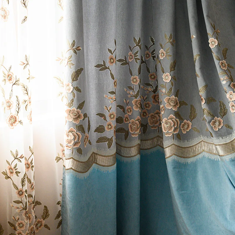 Luxury Curtain European-Style Thick Embroidered Shade Windows Tulle Color Matching Curtains for Living Dining Room Bedroom
Luxury Curtain European-Style Thick Embroidered Shade Windows Tulle Color Matching Curtains for Living Dining Room Bedroom