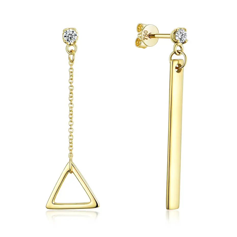 Женские серьги-цепочки kuolit Lab Grown с бриллиантами 18K 14K 10K желтое золото ювелирное