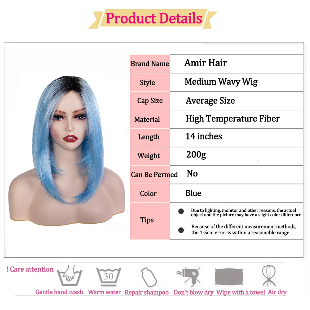 Short Bob Synthetic Wig Blue Soft Straight Hair Party Cosplay Heat Resistant Wig For Women
Short Bob Synthetic Wig Blue Soft Straight Hair Party Cosplay Heat Resistant Wig For Women