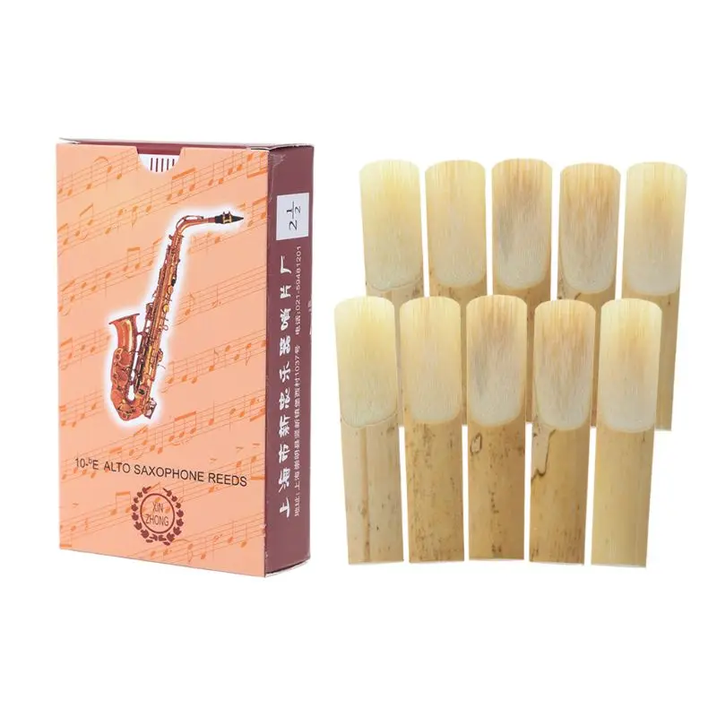 2021 Top 10pcs Eb Alto Saxophone Reeds Bamboo Strength 2.5 Sax Woodwind Instrument Parts
2021 Top 10pcs Eb Alto Saxophone Reeds Bamboo Strength 2.5 Sax Woodwind Instrument Parts