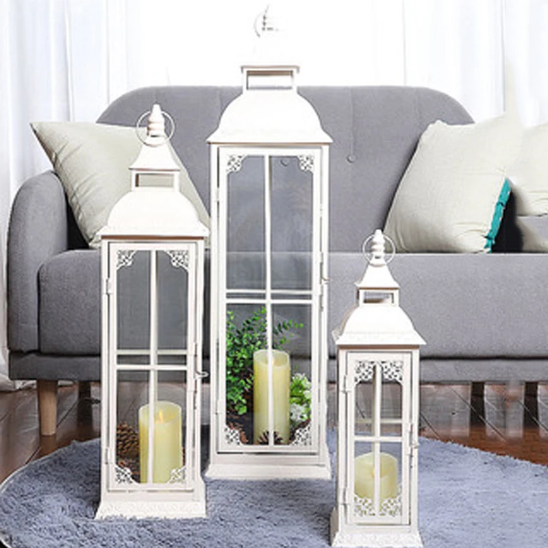 Nordic Candle Holder Romantic Wrought Iron Glass Retro Windproof Wind Lamp Living Roomwedding Decoration Lantern
Nordic Candle Holder Romantic Wrought Iron Glass Retro Windproof Wind Lamp Living Roomwedding Decoration Lantern