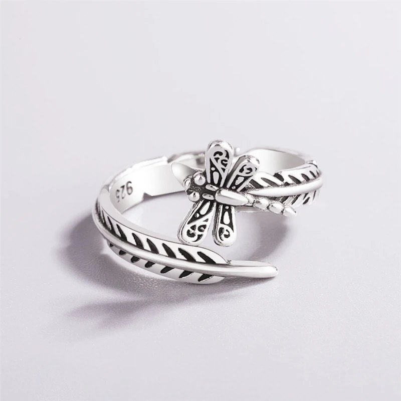 Aestethic Elegant Jewellery Retro Mini Dragonfly Leaves 925 Silver Color Female Resizable Opening Rings 987
Aestethic Elegant Jewellery Retro Mini Dragonfly Leaves 925 Silver Color Female Resizable Opening Rings 987