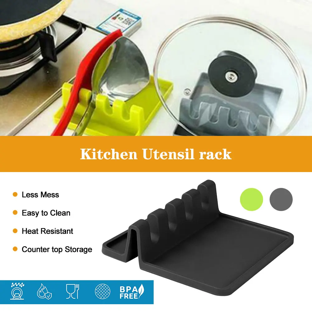 Silicone Utensil Rest Drip Pad Multiple Heat-Resistant BPA-Free Spoon Rest Stove Top Holder Spoons Kitchen Storage Accessories
Silicone Utensil Rest Drip Pad Multiple Heat-Resistant BPA-Free Spoon Rest Stove Top Holder Spoons Kitchen Storage Accessories