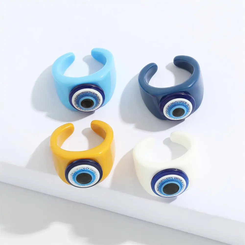 New Funny Cartoon Colorful Transparent Eye Geometry Round Acrylic Resin Open Rings For Women Girl Party Jewelry Accessories Gift 
New Funny Cartoon Colorful Transparent Eye Geometry Round Acrylic Resin Open Rings For Women Girl Party Jewelry Accessories Gift