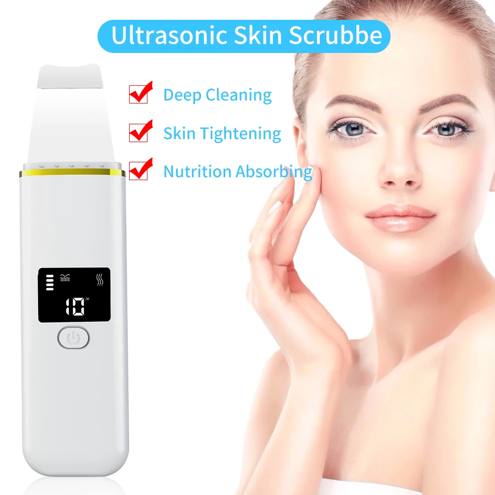 Ultrasonic Skin Scrubber Deep Face Cleaning Massager Facial Ultrasound Blackhead Removal Exfoliating Pore Face Spatula Care Tool
Ultrasonic Skin Scrubber Deep Face Cleaning Massager Facial Ultrasound Blackhead Removal Exfoliating Pore Face Spatula Care Tool