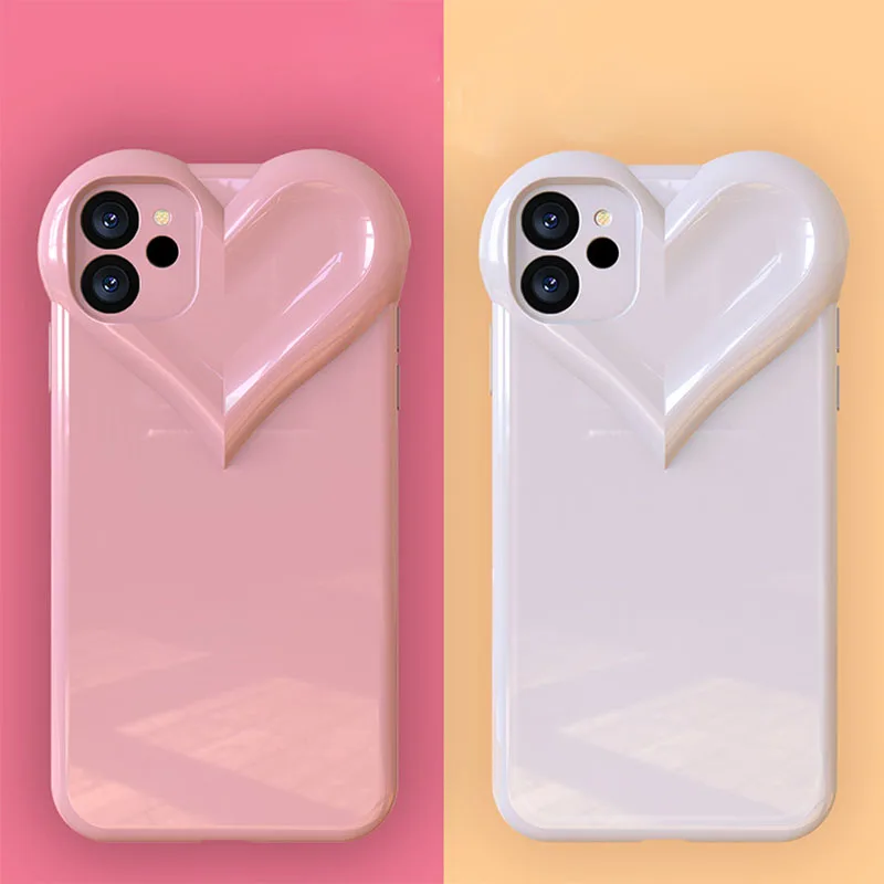 Candy Color Three-dimensional Love Heart Phone Case For iPhone 11 12 13 Pro Max X XR XS Max 7 8 Plus Soft Shockproof Back Cover
Candy Color Three-dimensional Love Heart Phone Case For iPhone 11 12 13 Pro Max X XR XS Max 7 8 Plus Soft Shockproof Back Cover