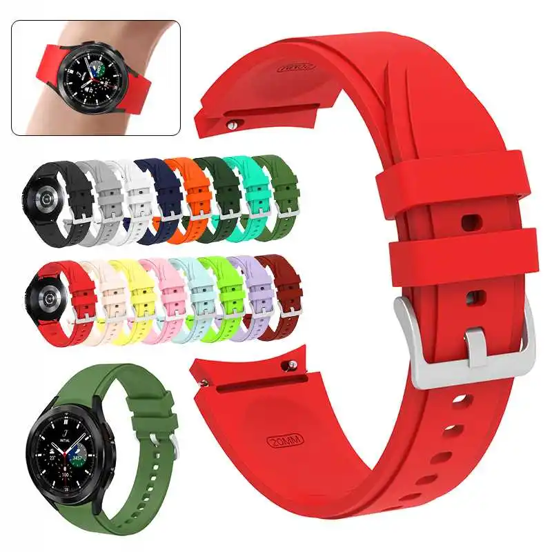 YouYaeMi Silver Buckle Silicone Strap For Samsung Galaxy Watch 4 Watch4 Band Smart Watch Wristband Bracelet WatchBand
YouYaeMi Silver Buckle Silicone Strap For Samsung Galaxy Watch 4 Watch4 Band Smart Watch Wristband Bracelet WatchBand