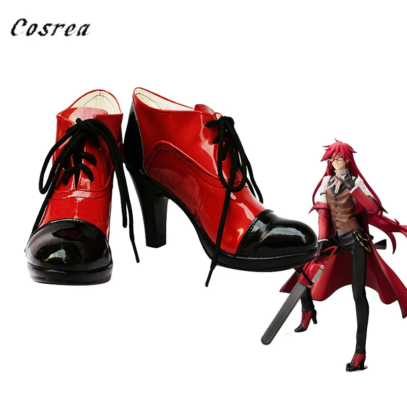 Anime Black Butler Cosplay Short Boots Halloween Party Custom Shoes Grell Sutcliff Cosplay Shoes Ankle Boots For Mens Women
Anime Black Butler Cosplay Short Boots Halloween Party Custom Shoes Grell Sutcliff Cosplay Shoes Ankle Boots For Mens Women