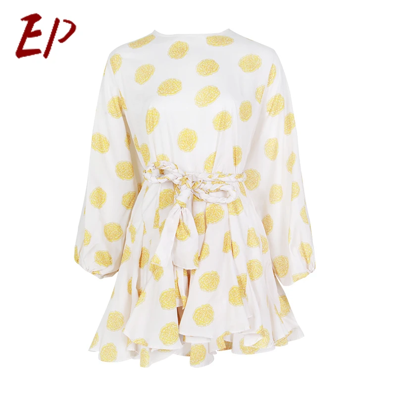 EP Hit Color Print Dresses Women Long Sleeve O Neck High Waist Lace Up Female Dress Spring Casual Fashion 2020 Tide
EP Hit Color Print Dresses Women Long Sleeve O Neck High Waist Lace Up Female Dress Spring Casual Fashion 2020 Tide