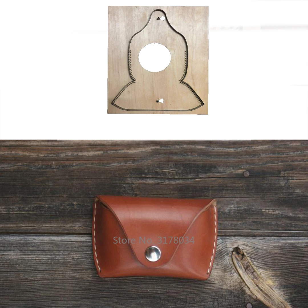 Кожаный резак стальной дырокол портативный Чехол для очков форма резки