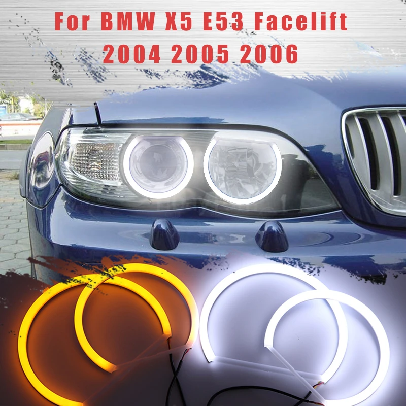 Светодиодный SMD хлопковый светильник Switchback Angel Eye Halo Ring DRL Kit для BMW X5 E53 Facelift 2004 2005 2006
Светодиодный SMD хлопковый светильник Switchback Angel Eye Halo Ring DRL Kit для BMW X5 E53 Facelift 2004 2005 2006