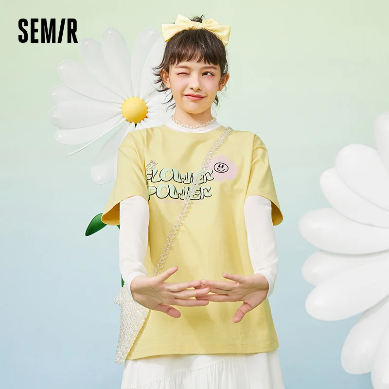 Футболка SEMIR женская с коротким рукавом, свободный белый топ в Корейском стиле, шикарная рубашка, лето 2021
Футболка SEMIR женская с коротким рукавом, свободный белый топ в Корейском стиле, шикарная рубашка, лето 2021