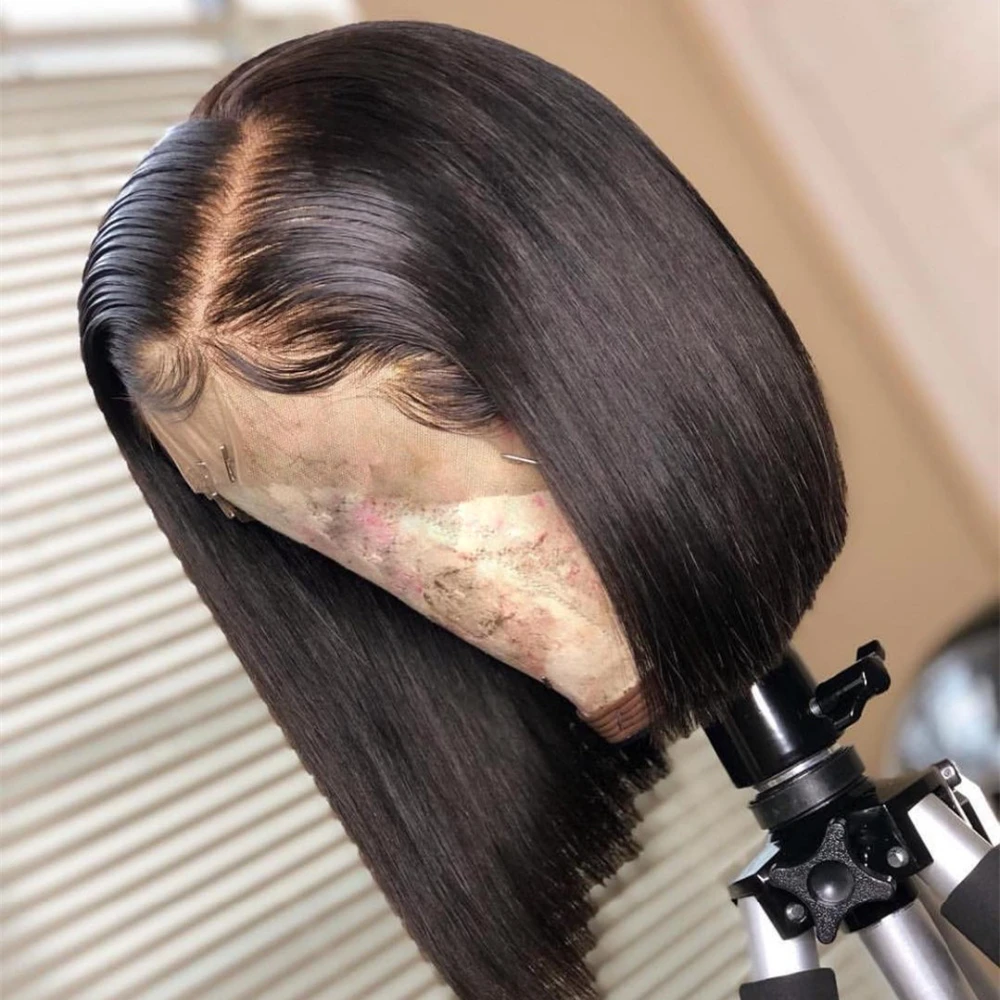 12Inch 180%Density Short Bob Straight Synthetic Lace Front Wig Glueless 13x4 Lace Wigs For Black Women With Baby Hair Daily Wear
12Inch 180%Density Short Bob Straight Synthetic Lace Front Wig Glueless 13x4 Lace Wigs For Black Women With Baby Hair Daily Wear