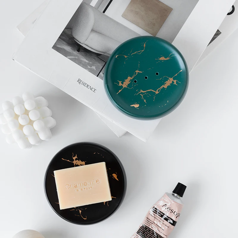 Nordic Bathroom Accessories Ceramic Drain Soap Holder Light Luxury Imitation Marble Stripe Storage
Nordic Bathroom Accessories Ceramic Drain Soap Holder Light Luxury Imitation Marble Stripe Storage