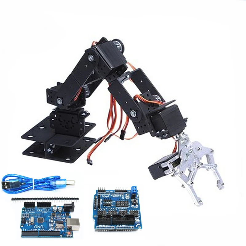 6 DOF рука робота манипулятора с Arduino управления шт. 180 градусов сервоприводы