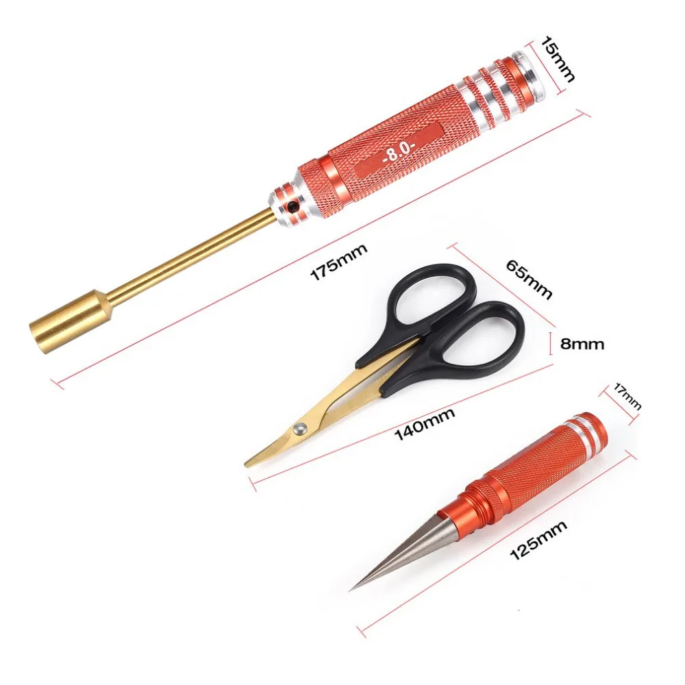 14 in 1 Hex Straight Screwdriver Sleeve Plier Puncher Hexagon Metal Tool Kit Bag for RC Helicopter Car Airplane Model
14 in 1 Hex Straight Screwdriver Sleeve Plier Puncher Hexagon Metal Tool Kit Bag for RC Helicopter Car Airplane Model