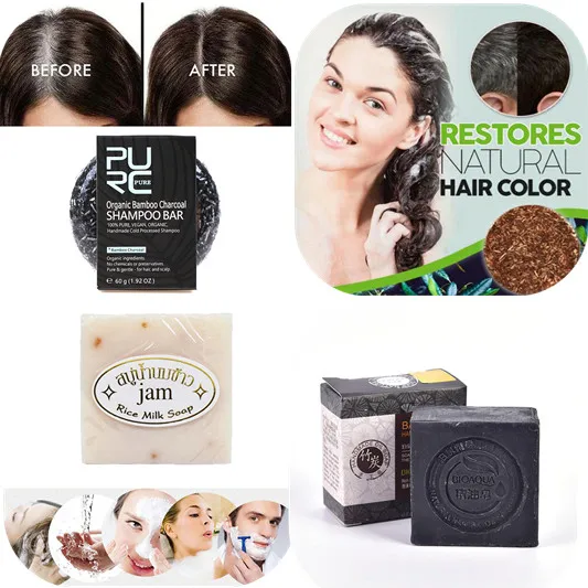 YOVIP Black Hair Shampoo Shiny Hair & Scalp Treatment Gray White Hair Color Dye Treatment Bamboo Charcoal Clean Detox Soap Bar
YOVIP Black Hair Shampoo Shiny Hair & Scalp Treatment Gray White Hair Color Dye Treatment Bamboo Charcoal Clean Detox Soap Bar