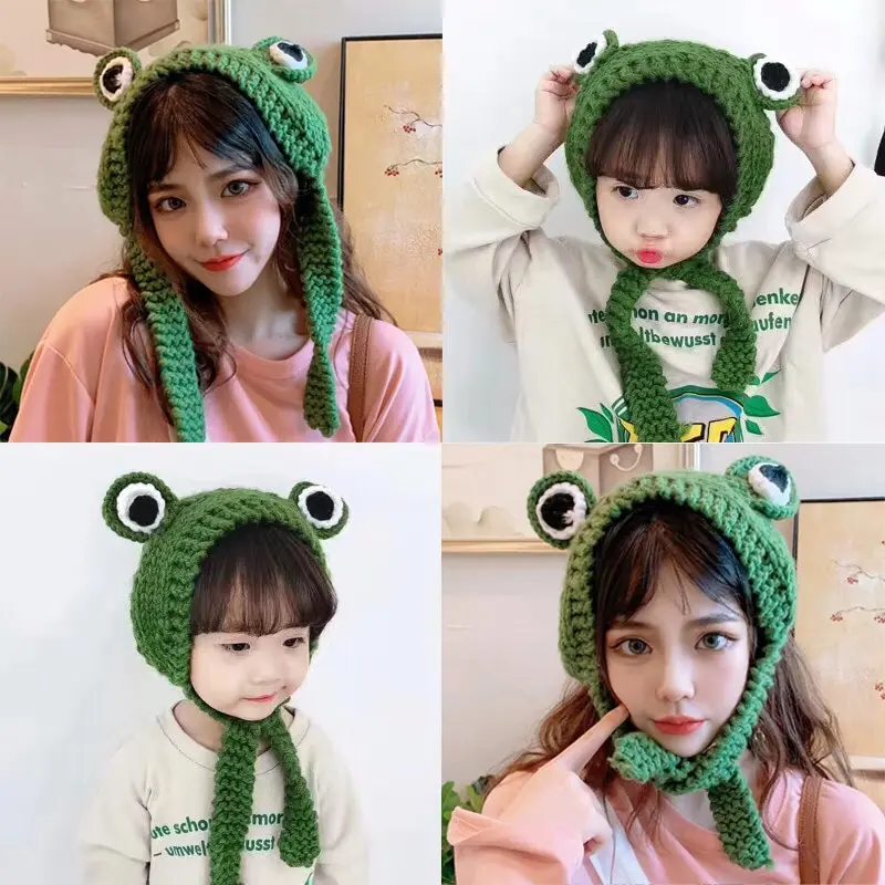 Frog Hat Beanies Knitted Winter Hat Solid Hip-hop Skullies Knitted Hat Cap Costume Accessory Gifts Warm Winter Lovely Christmas
Frog Hat Beanies Knitted Winter Hat Solid Hip-hop Skullies Knitted Hat Cap Costume Accessory Gifts Warm Winter Lovely Christmas
