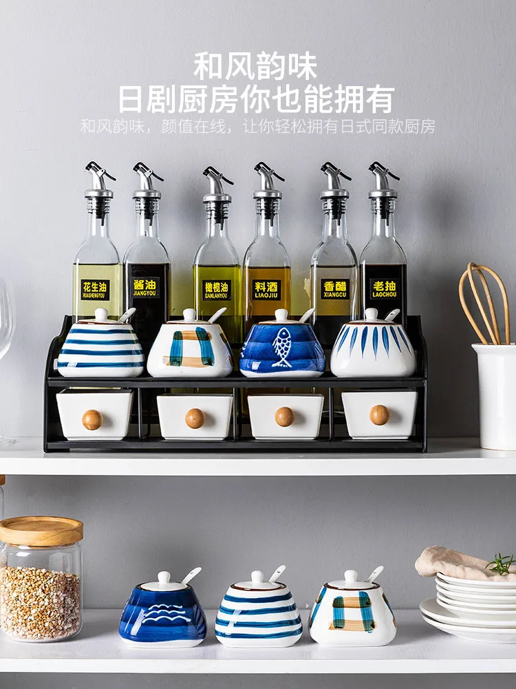 Kitchen Storage Container Glass Jar Seasoning Pot Ceramic Set Household Salt Sauce Vinegar Combination Kitchen Utensils Full Box
Kitchen Storage Container Glass Jar Seasoning Pot Ceramic Set Household Salt Sauce Vinegar Combination Kitchen Utensils Full Box