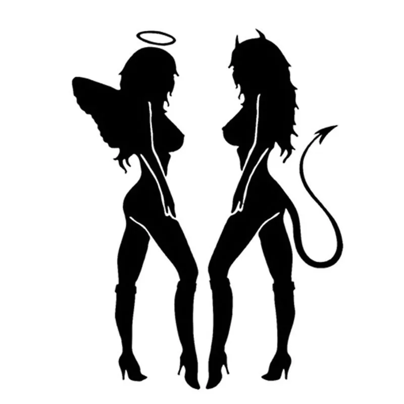 Hot Angel Devil Sexy Girl Funny Car Stickers and Decals Styling Waterproof Cover Scratches Windshield Auto Decoration KK14*11cm
Hot Angel Devil Sexy Girl Funny Car Stickers and Decals Styling Waterproof Cover Scratches Windshield Auto Decoration KK14*11cm