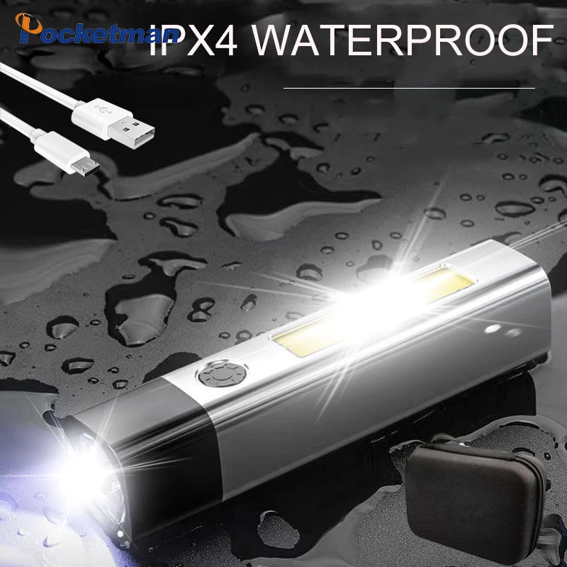 Portable Mini Super Bright COB Sidelight Flashlight USB Rechargeable Flashlamp Outdoor Camping Fishing Night Working Lanterna
Portable Mini Super Bright COB Sidelight Flashlight USB Rechargeable Flashlamp Outdoor Camping Fishing Night Working Lanterna