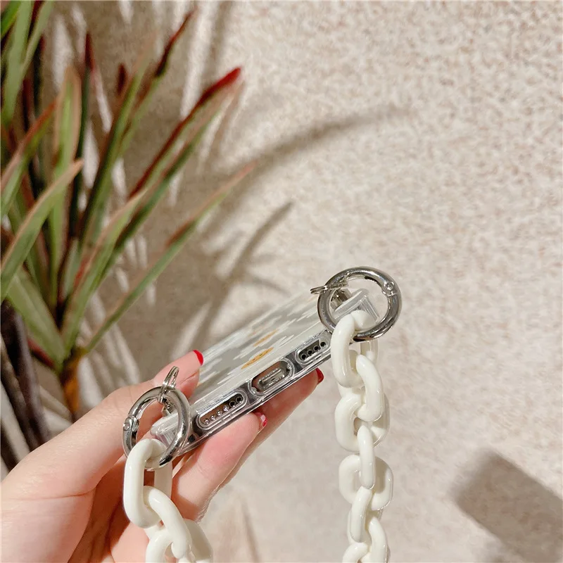 Cute Flower Wrist Chain Phone Case For iPhone 12 11 Pro Max 7 8 Plus X XR XS Max Transparent Back Cover Coque 
Cute Flower Wrist Chain Phone Case For iPhone 12 11 Pro Max 7 8 Plus X XR XS Max Transparent Back Cover Coque