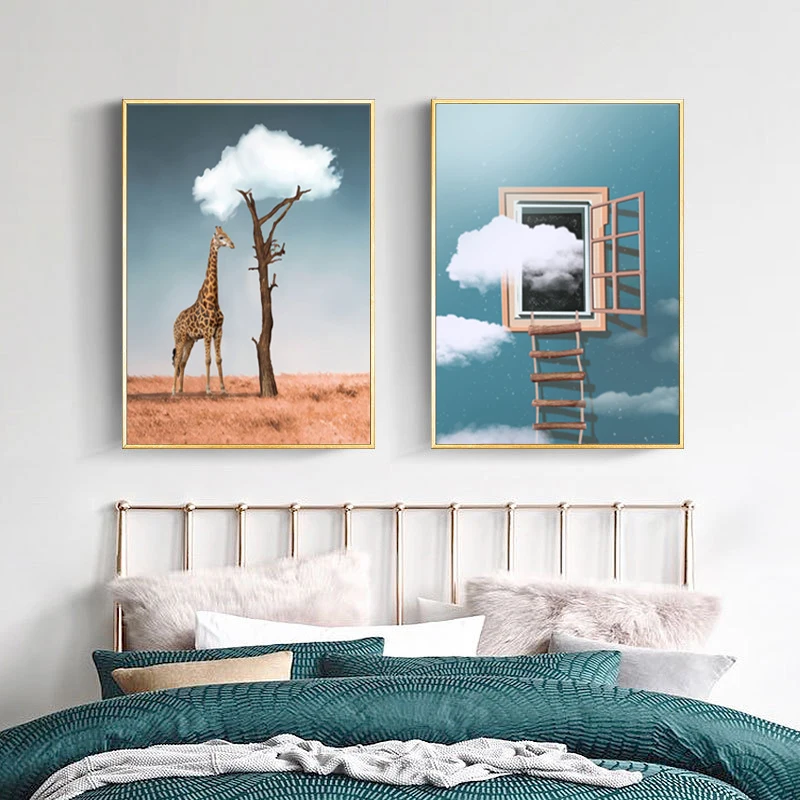 Giraffe Nordic Poster Wall Art Canvas Painting Clouds Tree Decoration Prints Pictures for Living Room Bedroom Home Decor Window
Giraffe Nordic Poster Wall Art Canvas Painting Clouds Tree Decoration Prints Pictures for Living Room Bedroom Home Decor Window