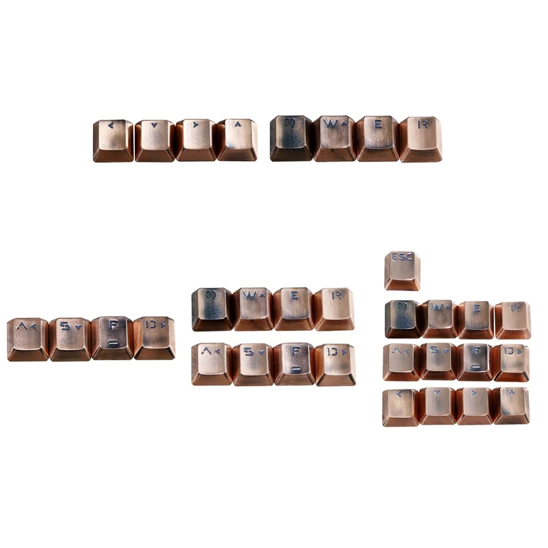 Replaceable Red Bronze Mechanical Keyboard Metal Keycaps Pervious to light Keypress QWERASDF Cross Shaft Key Cap Light
Replaceable Red Bronze Mechanical Keyboard Metal Keycaps Pervious to light Keypress QWERASDF Cross Shaft Key Cap Light