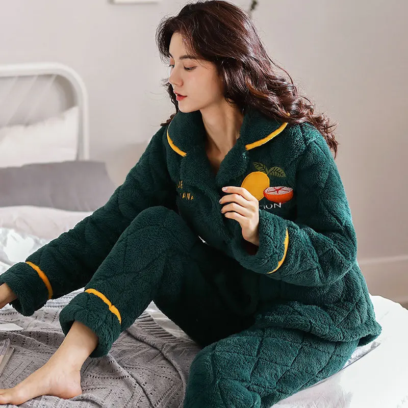 Women Nightwear Pajama Set Winter Warm Hooded Pajama Sets Thick Flannel Pajamas Soft Plus Size Pijama Pajamas Woman Winter
Women Nightwear Pajama Set Winter Warm Hooded Pajama Sets Thick Flannel Pajamas Soft Plus Size Pijama Pajamas Woman Winter