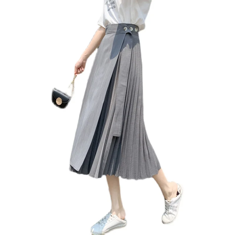 Women Summer Vintage Korean Style Solid Sexy Skirt Fashion Casual High Waist Pleats Asymmetrical Office Lady A Line Skirt
Women Summer Vintage Korean Style Solid Sexy Skirt Fashion Casual High Waist Pleats Asymmetrical Office Lady A Line Skirt