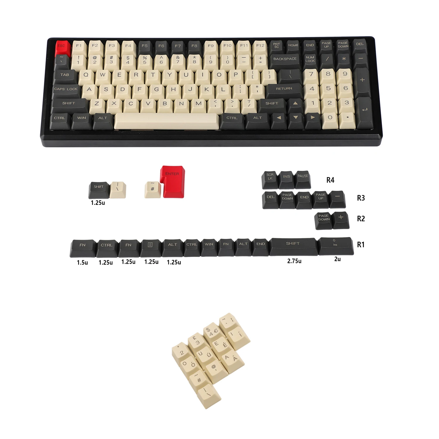 YMDK Laser Etched UK Italian Spain German ISO OEM Profile Thick PBT Keycap For MX Mechanical Keyboard YMD96 KBD75 104 87 61
YMDK Laser Etched UK Italian Spain German ISO OEM Profile Thick PBT Keycap For MX Mechanical Keyboard YMD96 KBD75 104 87 61